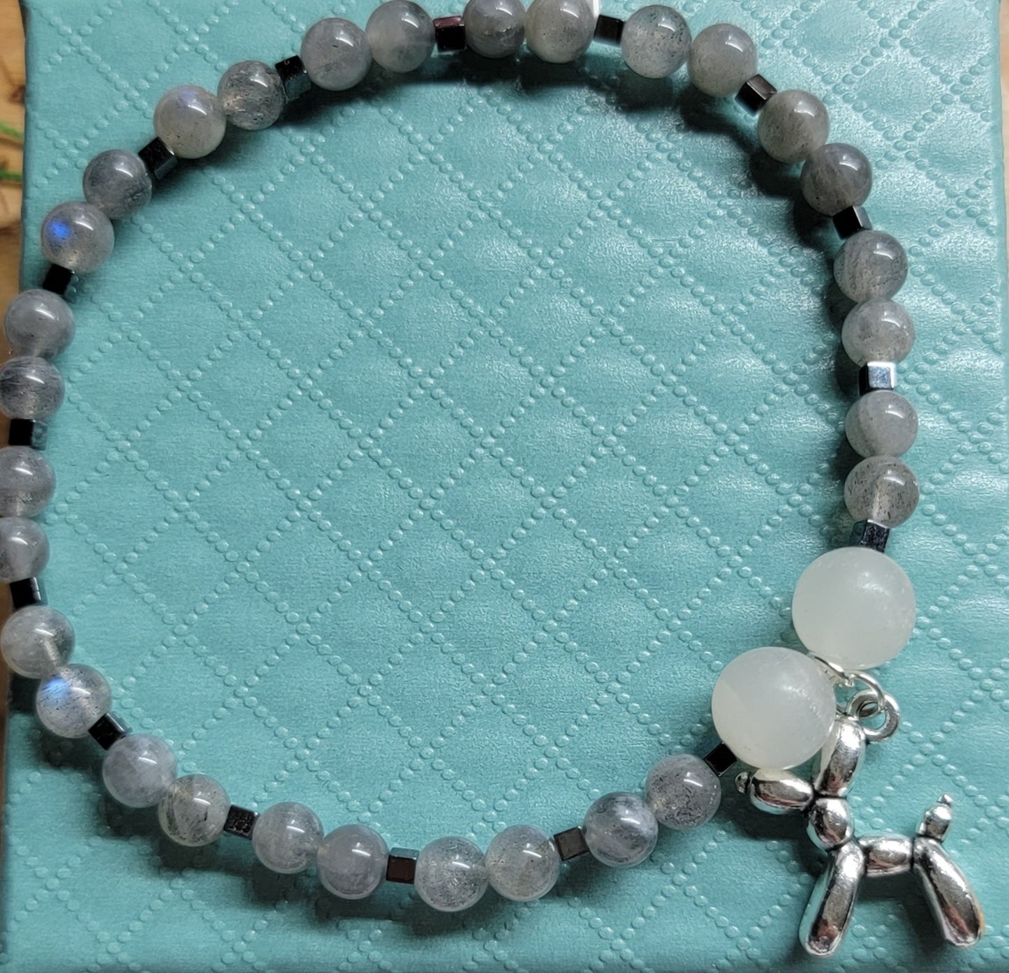 Labradorite/Milky Quartz : Psychic abilities, aids in dispelling negativity, restores balance to one's energy field, boosts mood