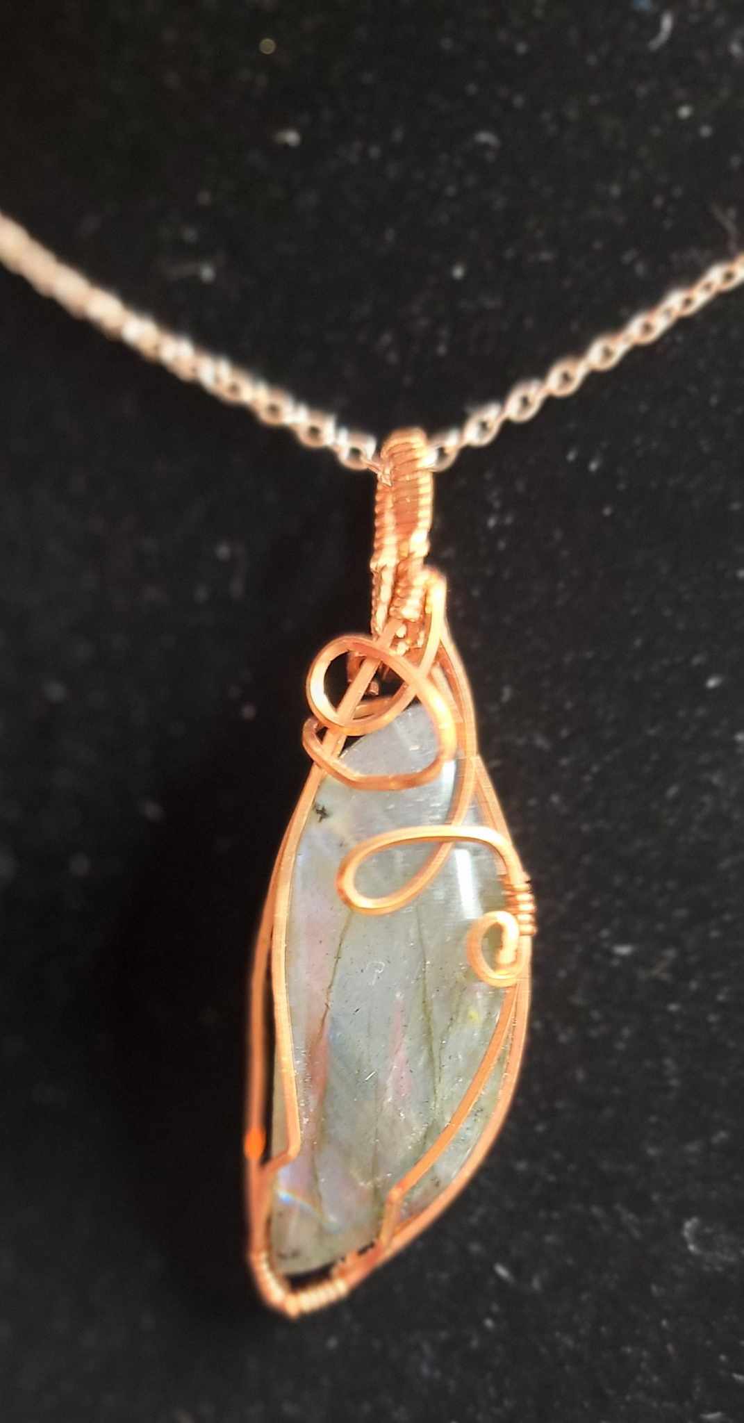 Labradorite Wrapped in Copper