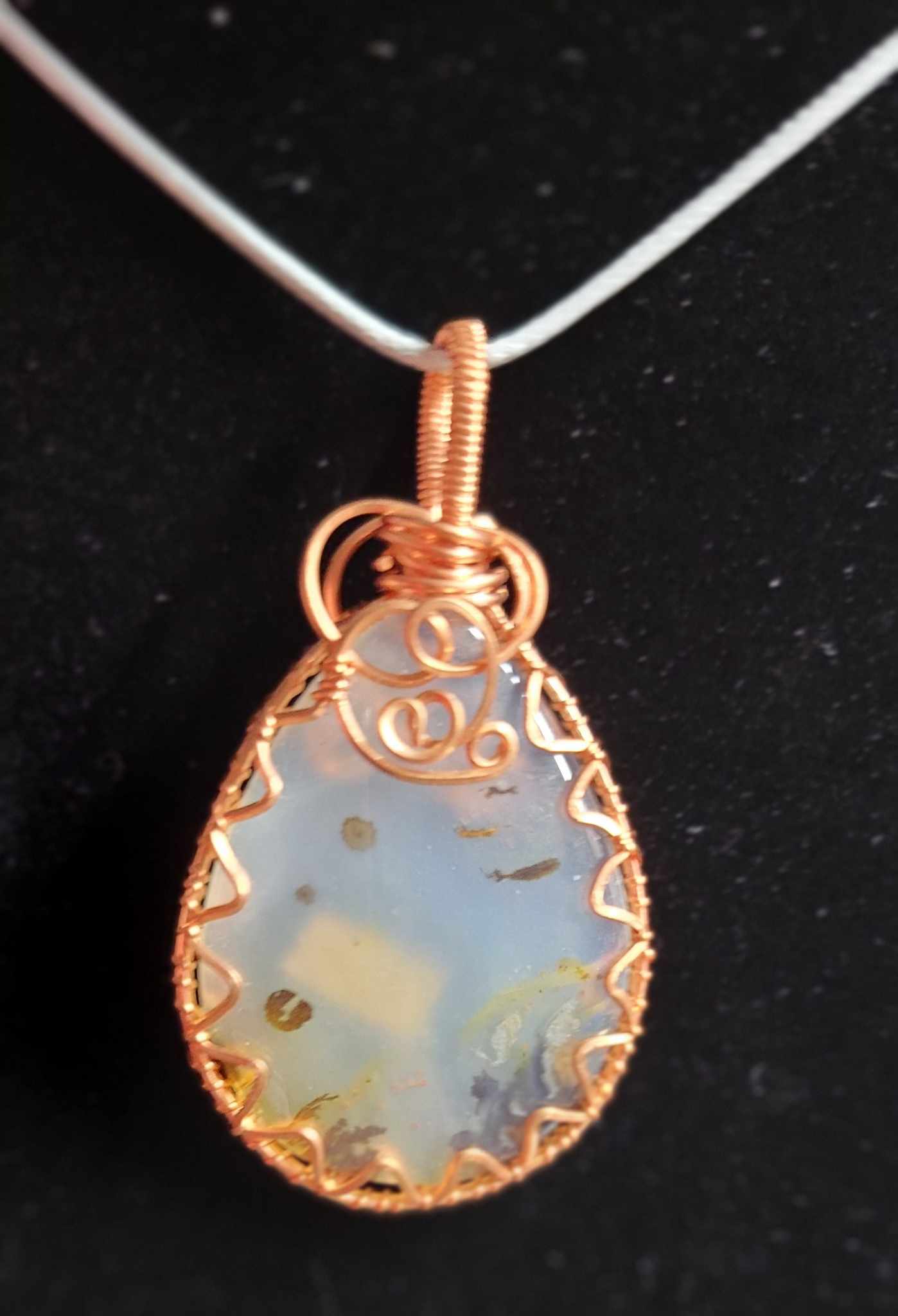 Dendritic Agate Wrapped in Copper